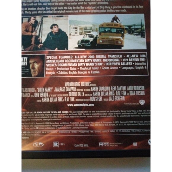 Dirty Harry DVD Clint Eastwood Movie 1971 - Picture 6 of 7